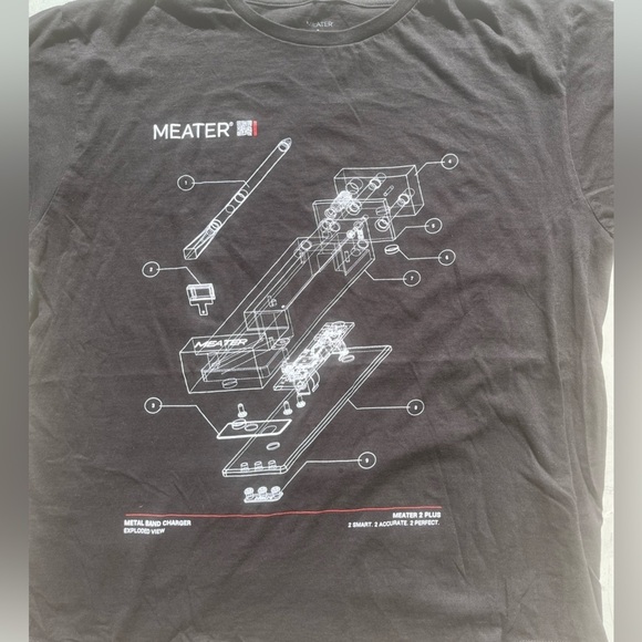 Men's Meater T-Shirt Black Schematic L Meateater Slicer Tool Carnivore Deli Meat - Picture 2 of 10